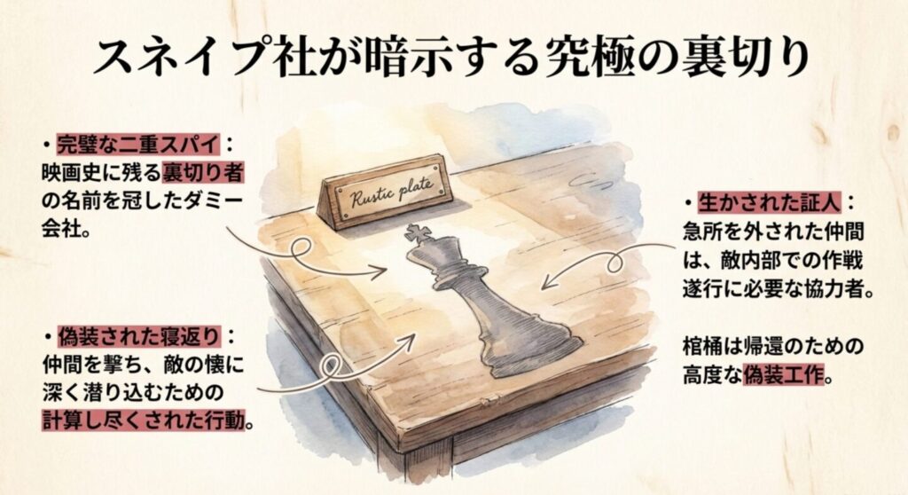 スネイプ社が暗示する偽装された究極の裏切り