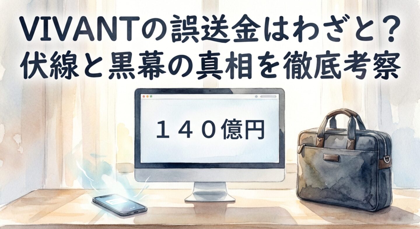 VIVANTの誤送金はわざと？伏線と黒幕の真相を徹底考察
