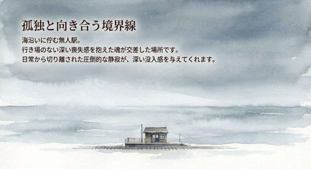 海沿いに佇む孤独と向き合う無人駅・山崎駅