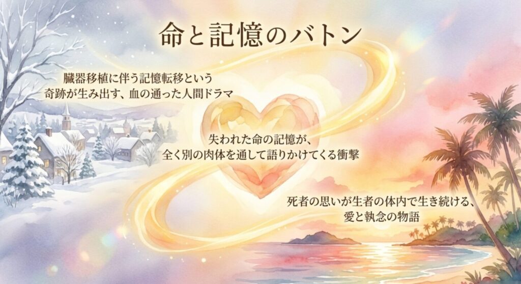 臓器移植に伴う記憶転移が生み出す愛と執念の人間ドラマ
