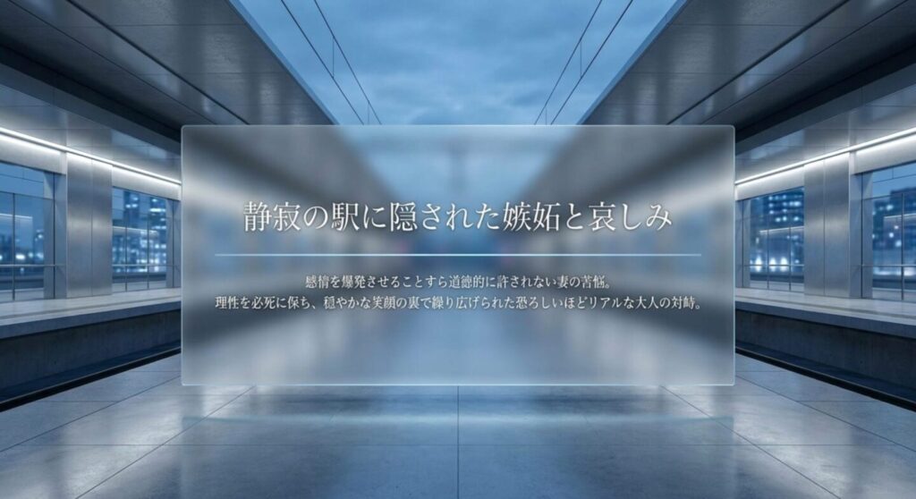 静寂の駅に隠された嫉妬と哀しみ - 妻ミキの苦悩と理性を保つ大人の対峙