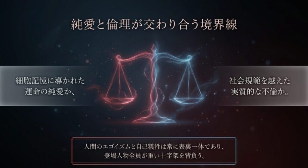 純愛と倫理が交わり合う境界線 - エゴイズムと自己犠牲の表裏一体