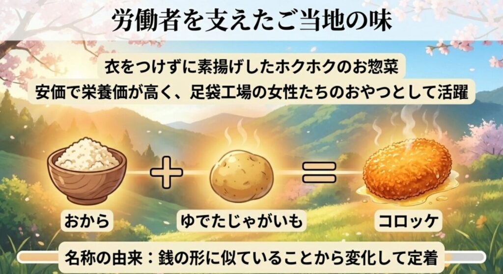 足袋工場の労働者を支えたご当地グルメのゼリーフライ