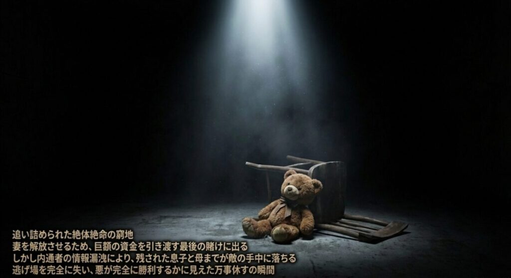 巨額の資金を引き渡す最後の賭けと家族を人質に取られた窮地