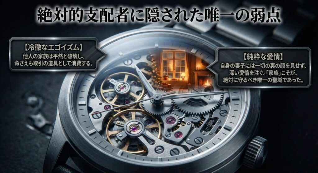 冷徹な合六が唯一持っていた純粋な愛情の対象である家族という弱点