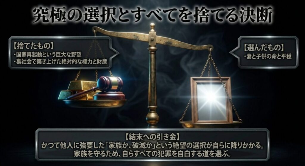 合六が国家再起動の野望を捨てて妻と子供の命を守るための究極の選択