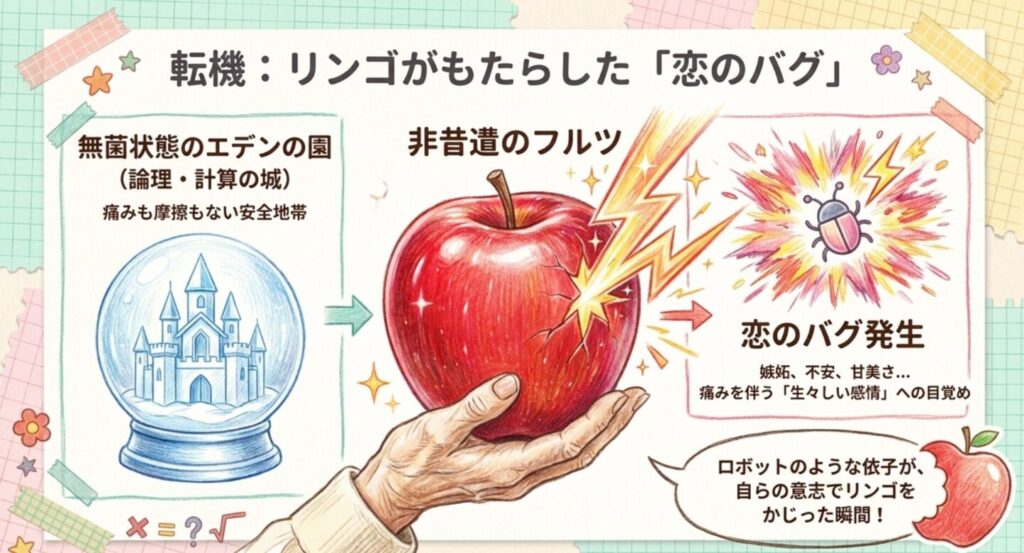 恋のバグを発生させる禁断の果実リンゴがもたらした転機