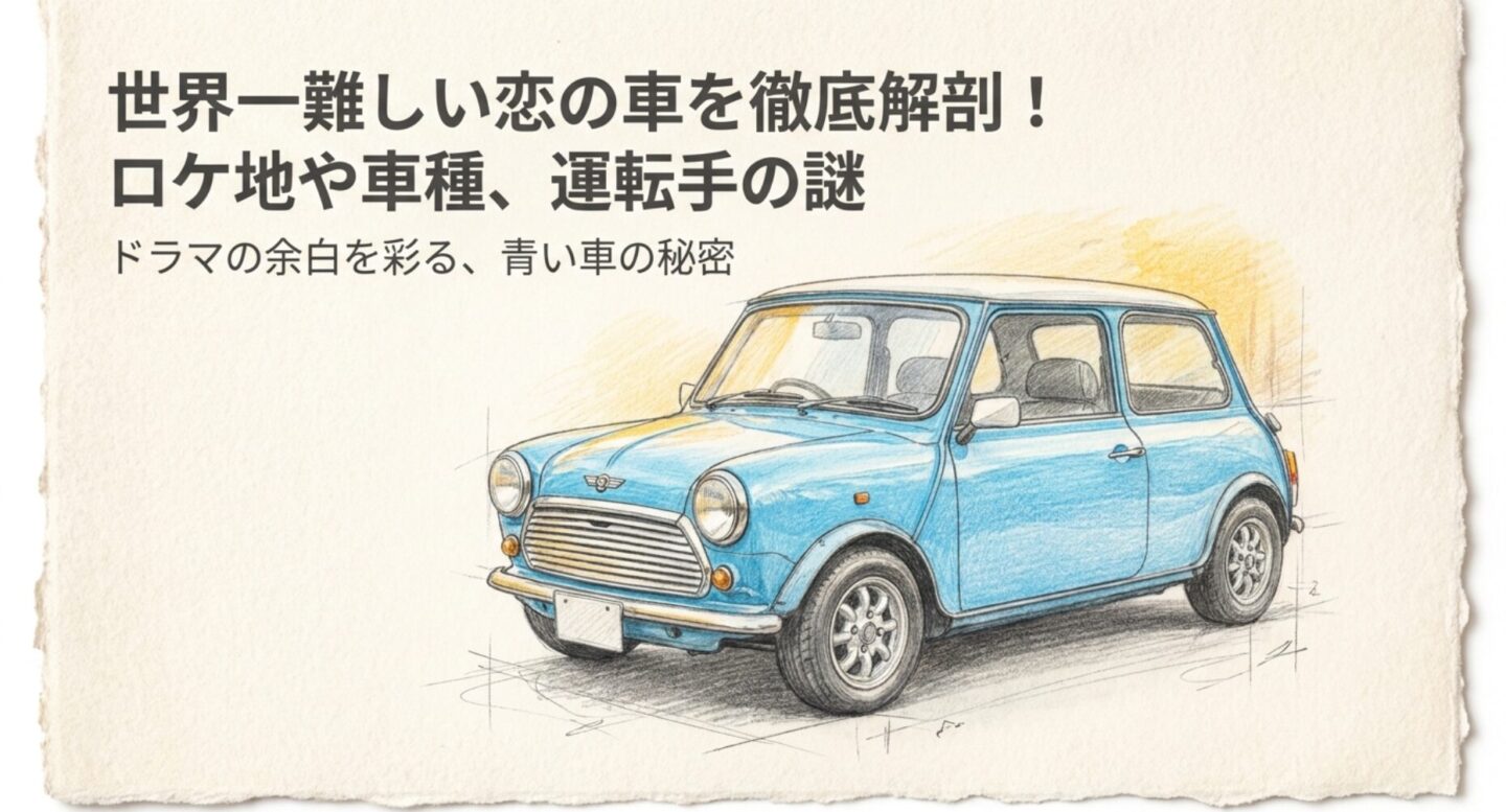 世界一難しい恋の車を徹底解剖！ロケ地や車種、運転手の謎