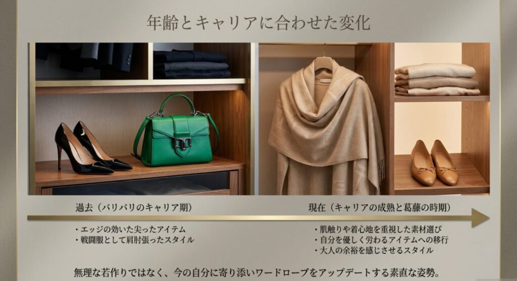 年齢とキャリアに合わせたスタイリングの変化