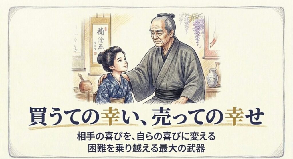 買うての幸い、売っての幸せを教える治兵衛と幸