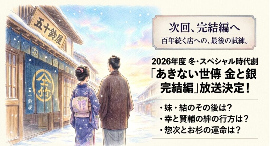 2026年度冬放送予定のあきない世傳金と銀完結編