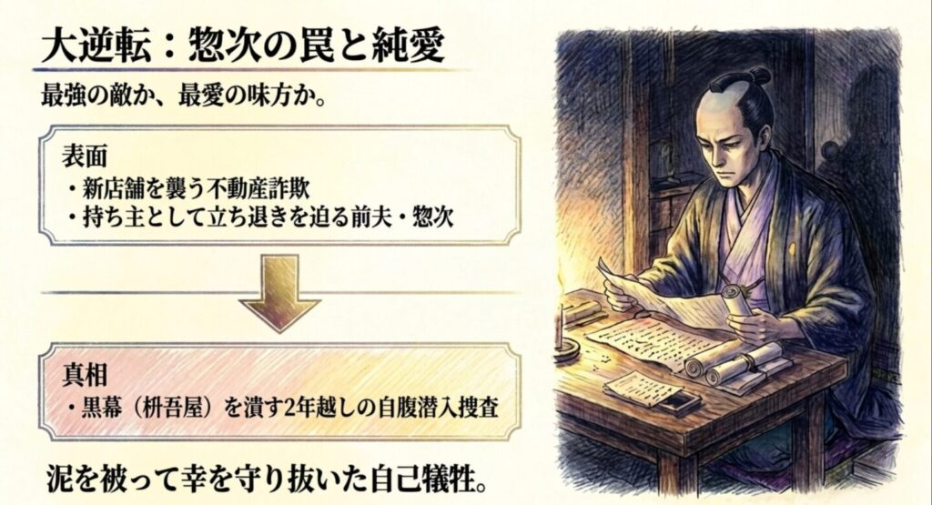 不動産詐欺の真相と惣次の2年越しの潜入捜査