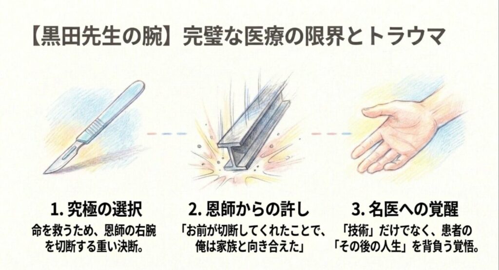 黒田先生の腕切断のトラウマエピソード
