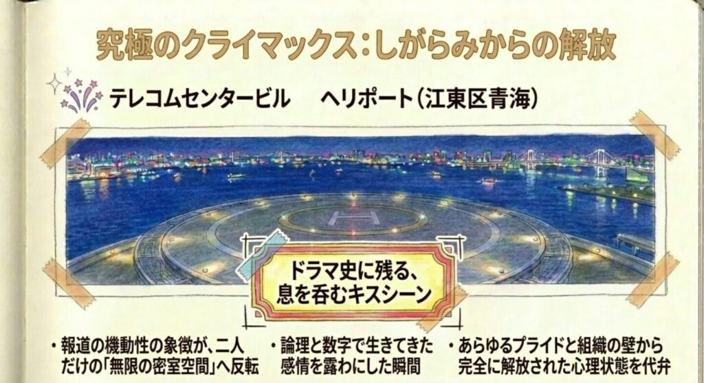 究極のクライマックスを演出したヘリポート