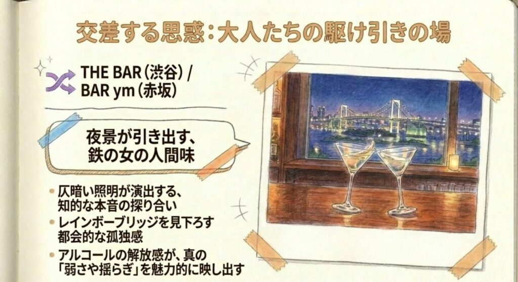 大人たちの駆け引きの場となった夜景の見えるバー