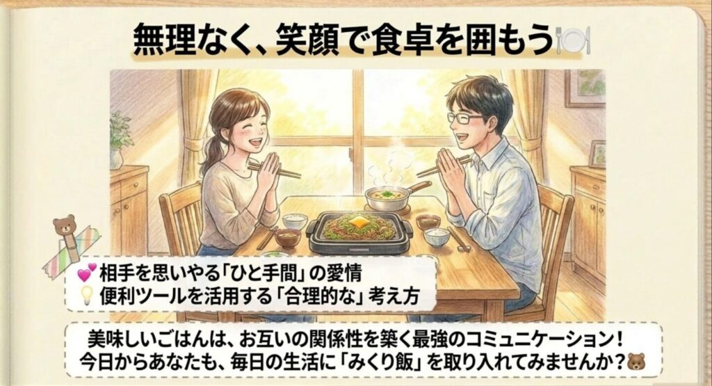 無理なく笑顔で食卓を囲もう みくり飯を取り入れる