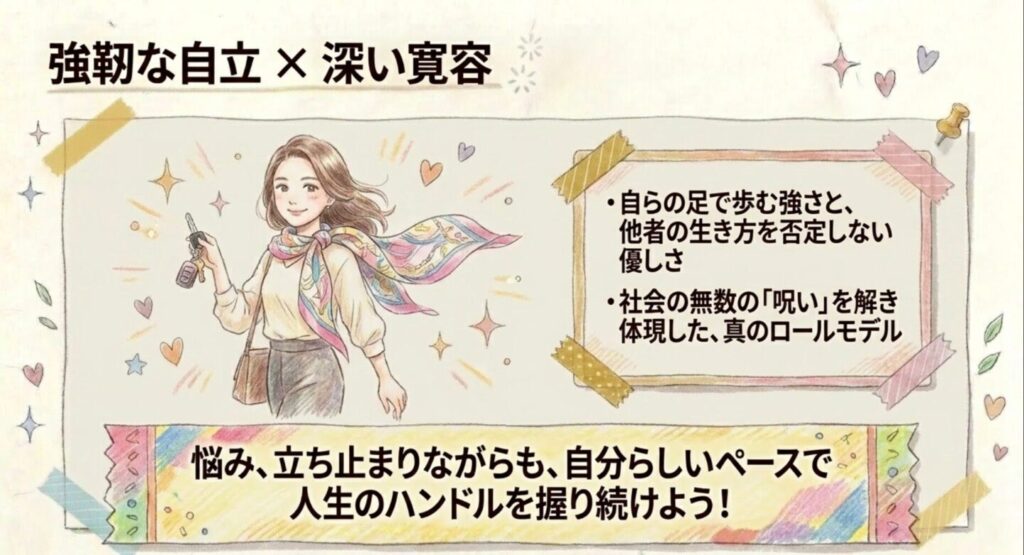 強靭な自立と深い寛容を持つ真のロールモデル