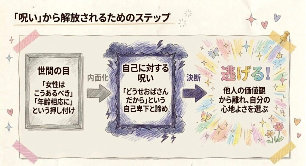 社会や自己に対する呪いから解放されるためのステップ