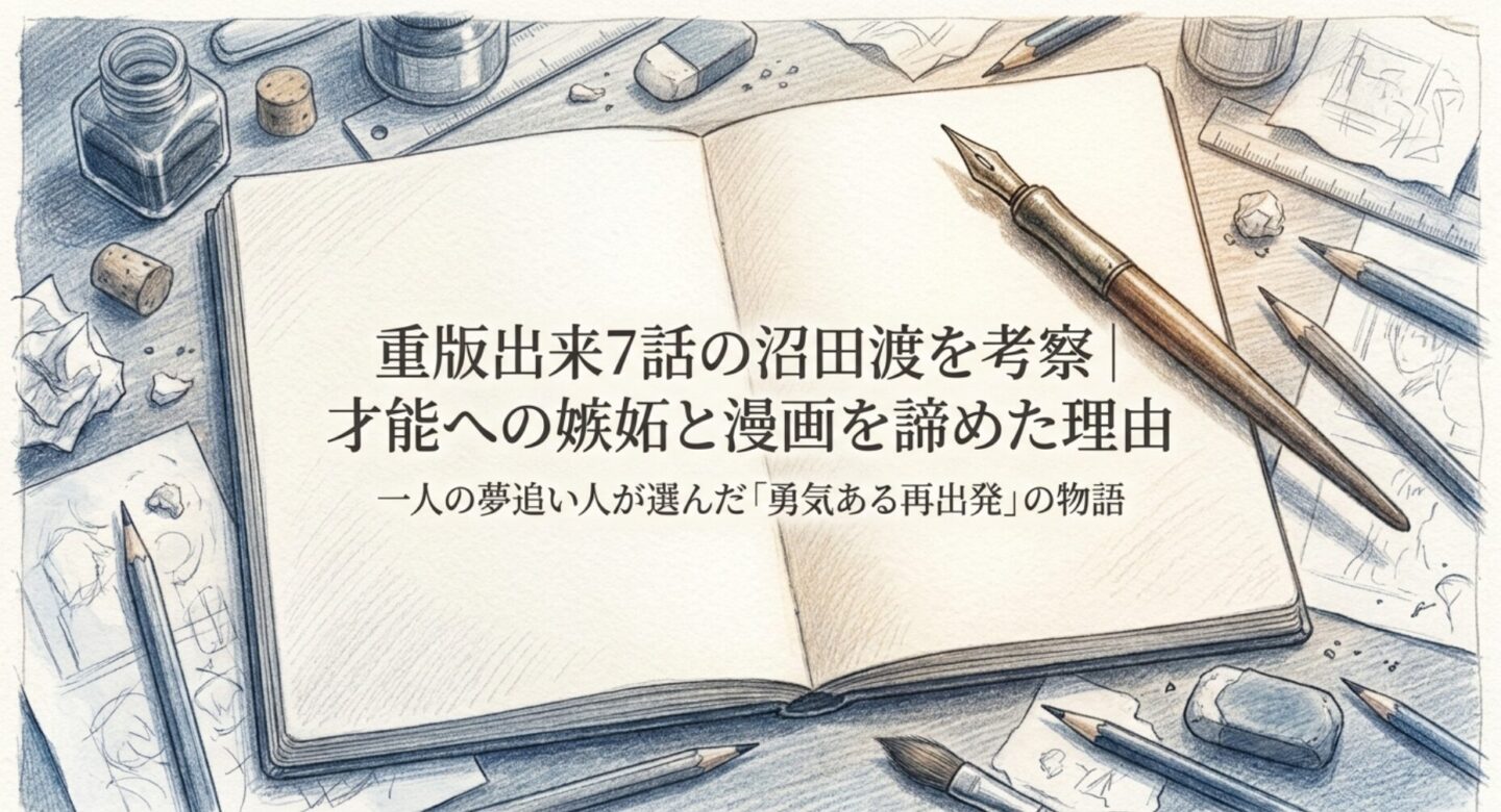 重版出来7話の沼田渡を考察｜才能への嫉妬と漫画を諦めた理由