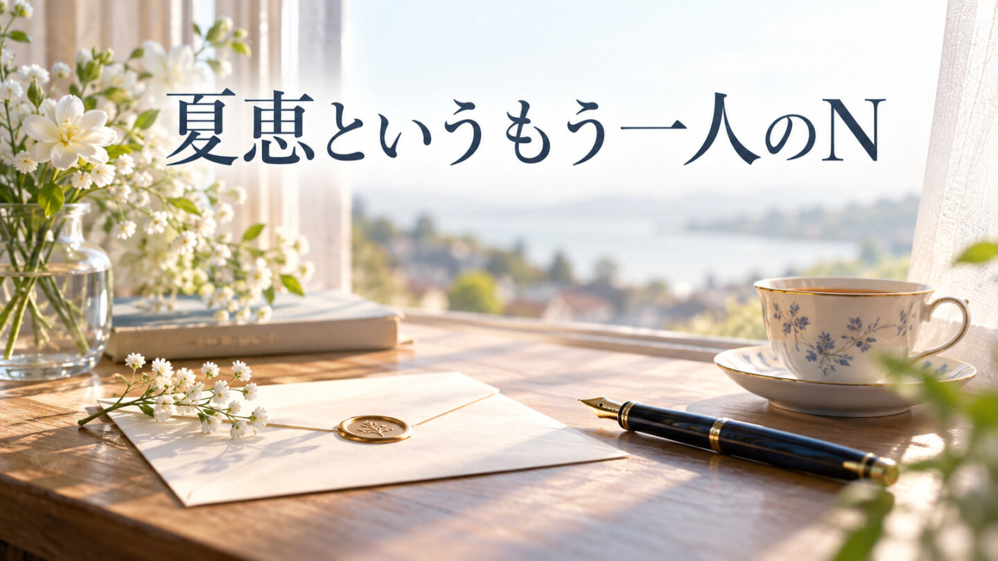 高野夏恵というもう一人のNを手紙と朝の光で表したイメージ