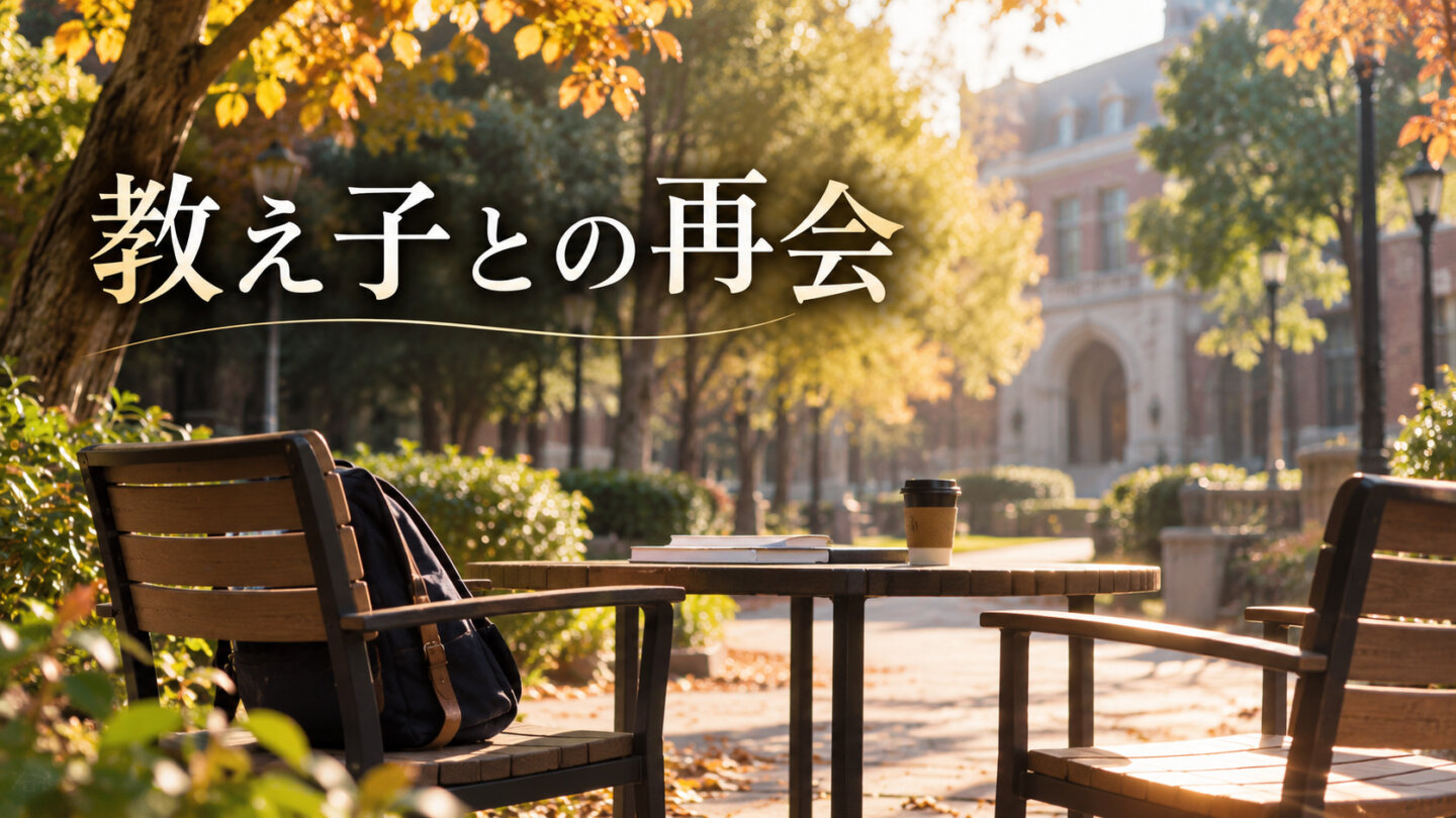 亀山薫と教え子の再会を象徴する秋の大学キャンパス