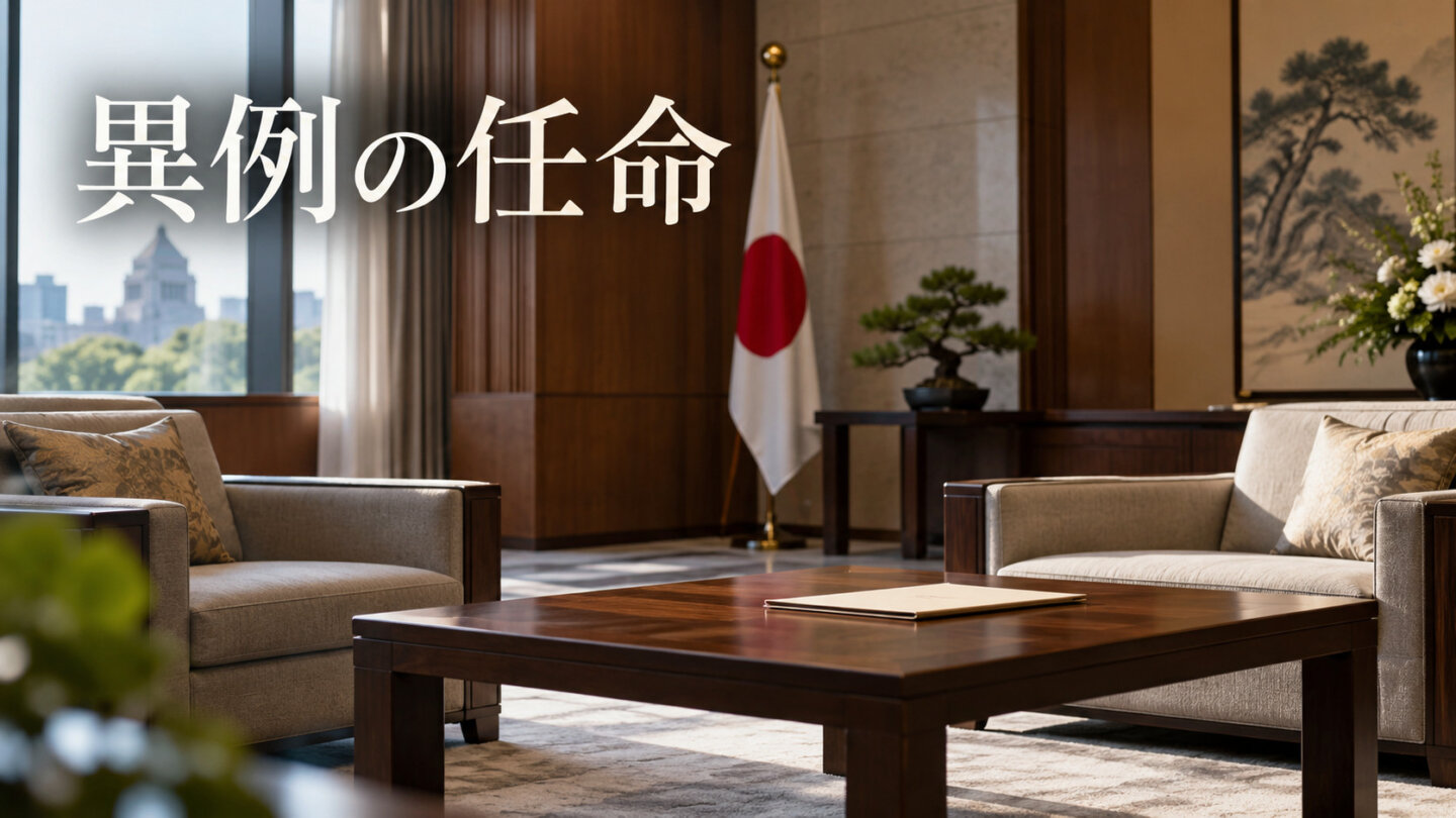 内閣官房参与への任命を象徴する日本の応接室