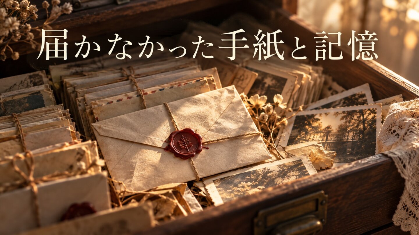 晴道から也英へ届かなかった手紙と記憶を表したイメージ