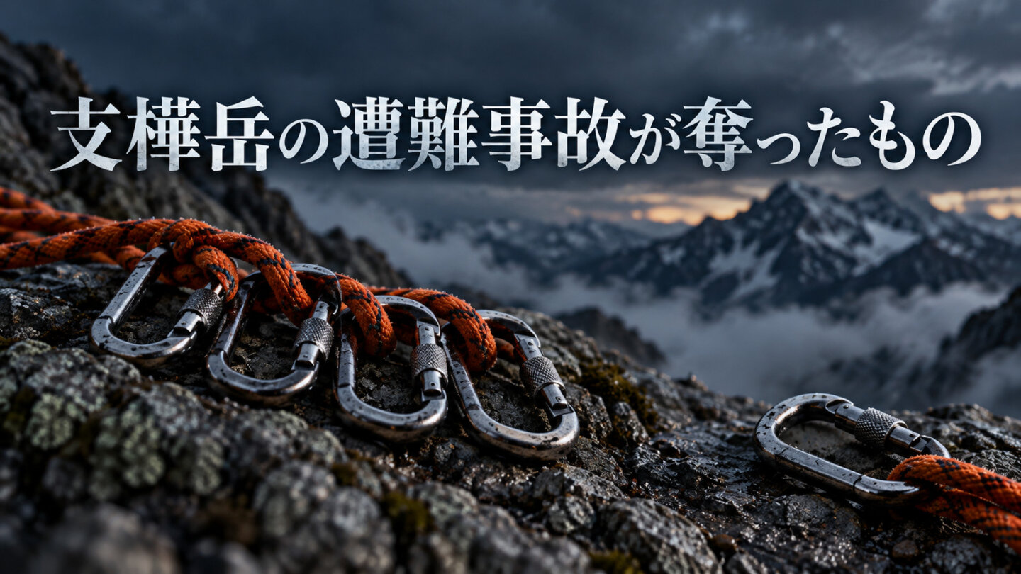 支樺岳の遭難事故と6人の運命を象徴するカラビナと山岳風景