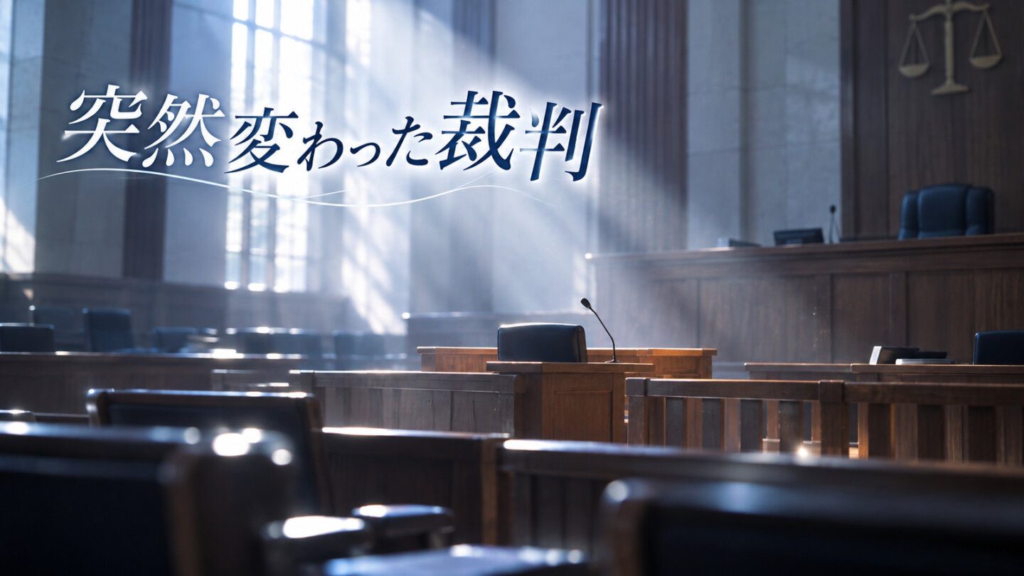 静かな法廷に光が差す、被害者の急死で転機を迎えた裁判のイメージ